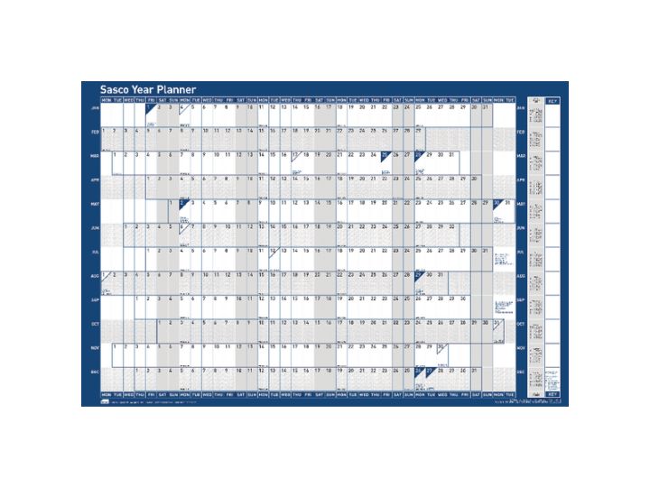 Sasco Year Planner Unmounted 2025