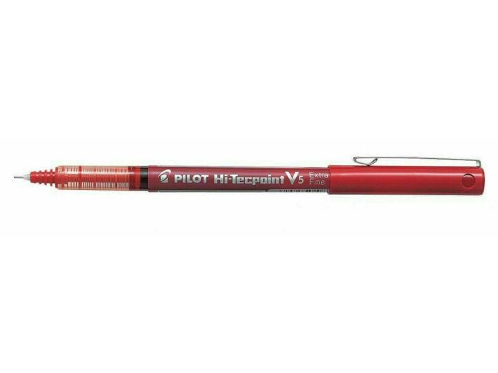 Pilot V5 Hi-Tecpoint Ultra Rollerball Pen Extra Fine 0.5mm Red 