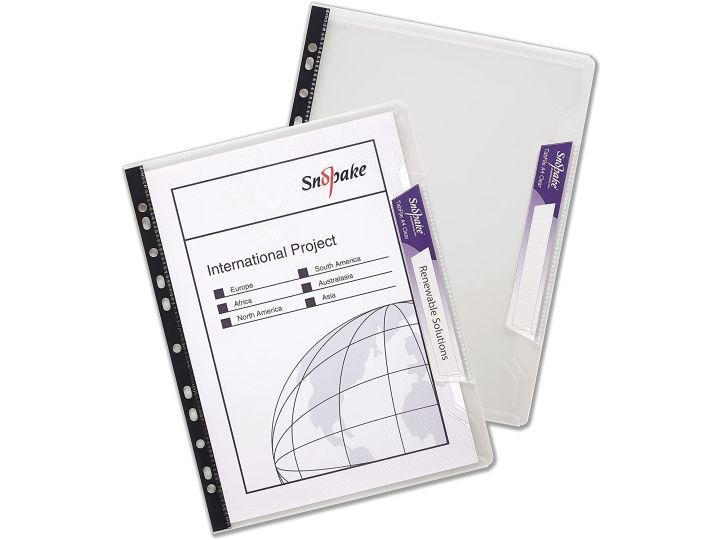 Snopake TabFile Ringbinder Wallet, A4, Clear