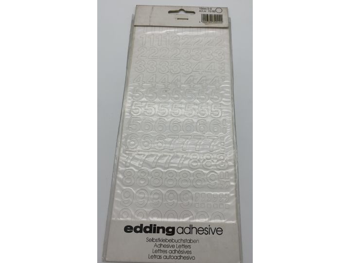 Edding Adhesive White Numbers 15/80 15mm