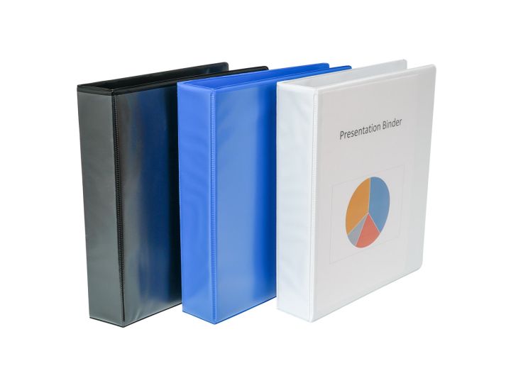 Presentation 3-D Ringbinder, Capacity 25mm, Black, Pack of 10