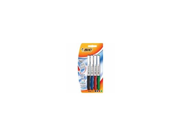 Bic Velleda Whiteboard Grip Markers. Assorted Pack of 4