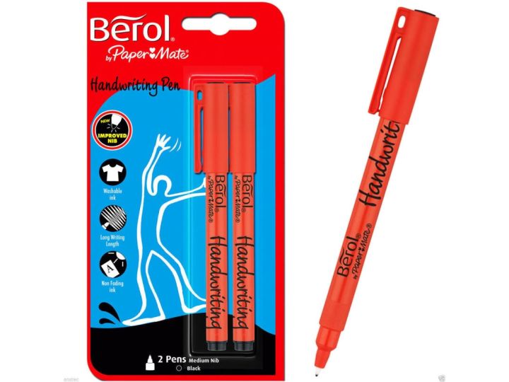 Berol Handwriting Pen Black, Pack of 2