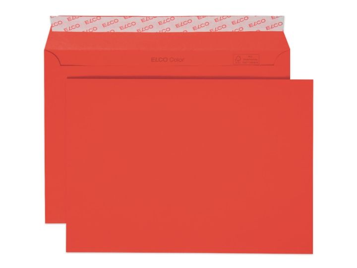 Elco Bright Red Envelopes, C5 (229 x 162mm), Peel & Seal,  Pack of 25