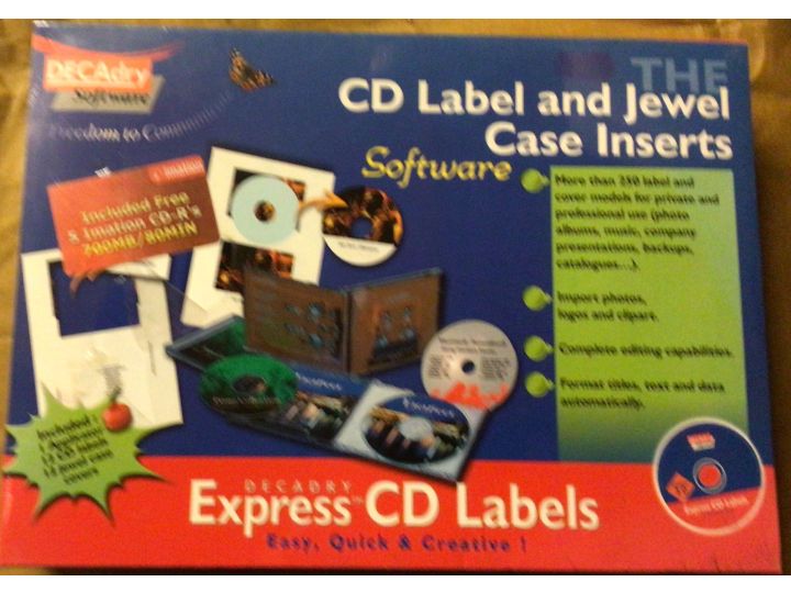 Decadry Software CD Label and Jewel Case Inserts