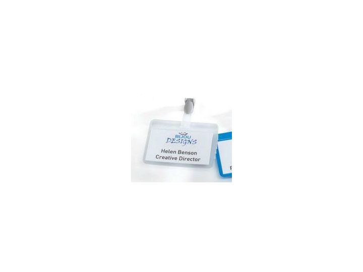 Durable Self Laminating Badge, 54 x 90mm, Clear, Pack of 25 (8149/19)