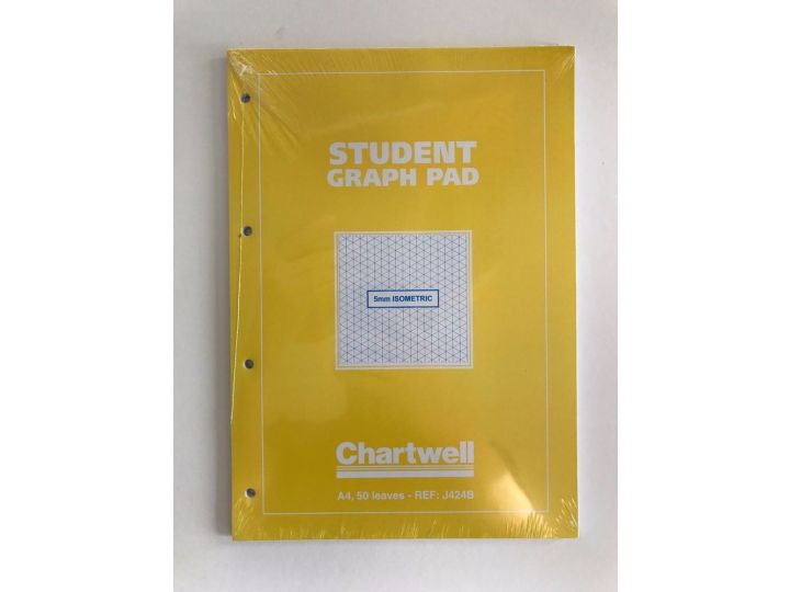 Chartwell Isometric Pad A4, Yellow Cover, 70gsm