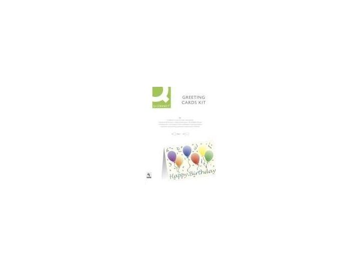 Q Connect Greeting Card Kit A5 Scored 170gsm White Pack of 20 Sheets & 20 Envelopes