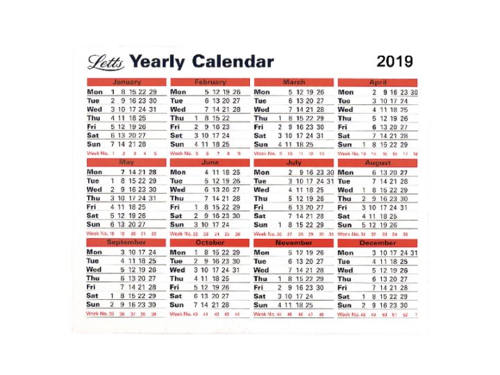 Letts Yearly Desktop Calendar 2024