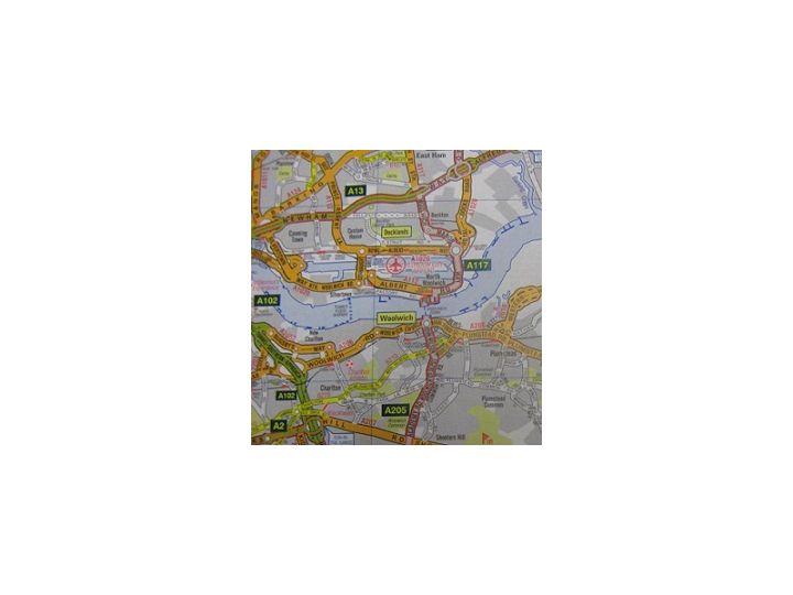 A-Z Road Map of the M25 Area, Double Sided with Street Index on Reverse, 900 x 1150mm, Edition 4 2000