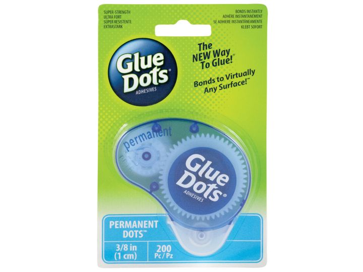 Permanent Glue Dots in Dispenser - 200 Dots