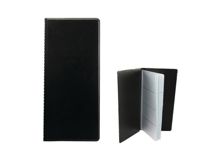 Rapesco Business Card Album 128 Card Capacity Black