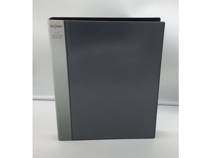 Snopake ReBorn™ Presentation Ringbinder A4, 4 Ring, 25mm Capacity, Graphite