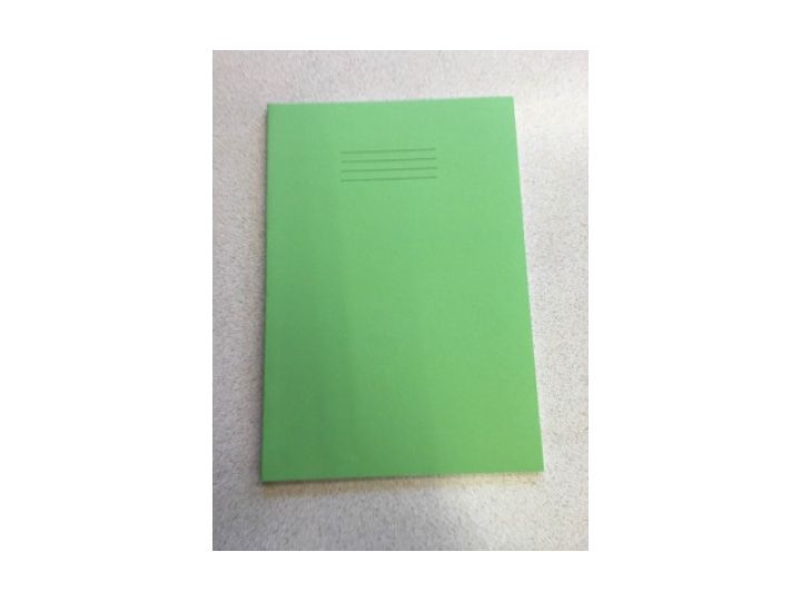 Rhino A4 Ruled / Plain Exercise Book, Green