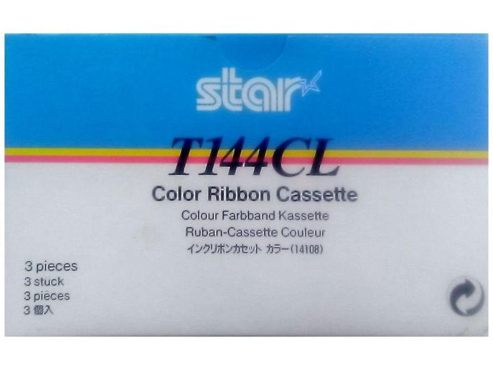 Star Micronics Red Ribbon Cassette, Pack of 3