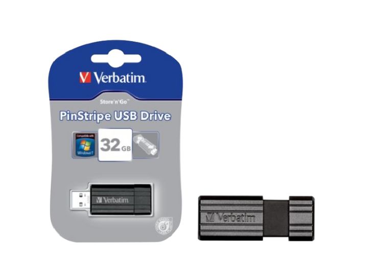 Verbatim Black Pinstripe USB Drive 32GB